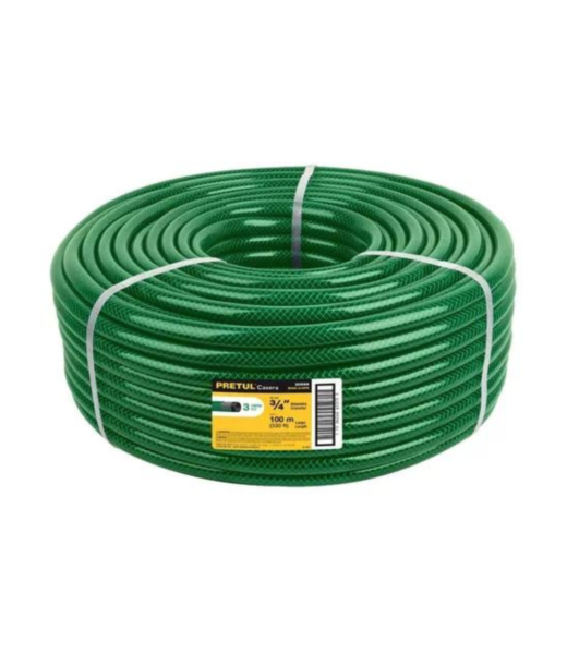 MANGUERA DE RIEGO REFORZADA 1/2" POR 100 MTS PRETUL